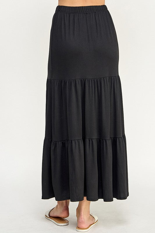 SKT 977 - Tiered Midaxi Skirt
