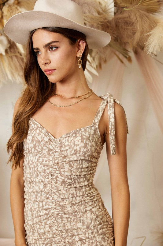 DD 1379 - Shirring Midi Dress