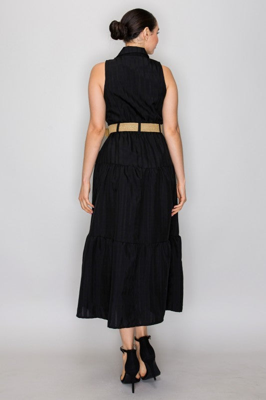 LD 632 - Belted A-Line Dress