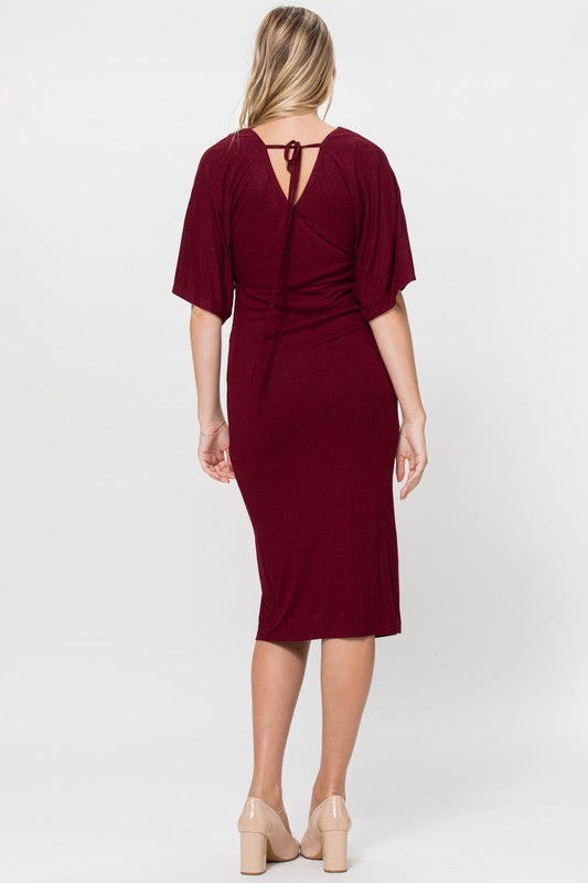 CD 3690 - Twist Detail Midi Dress