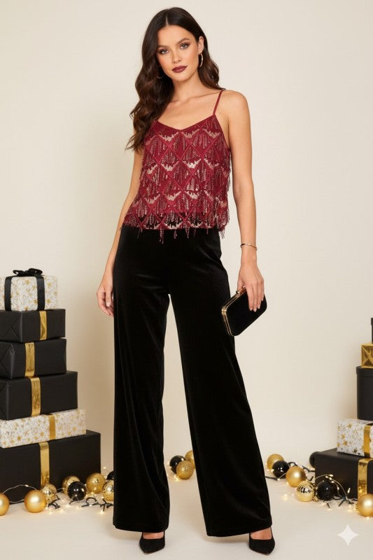 DT 1820 - Sequin Fringe Top