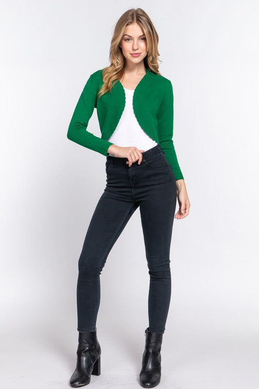 SWT 011 - Scallop Finish Bolero Sweater