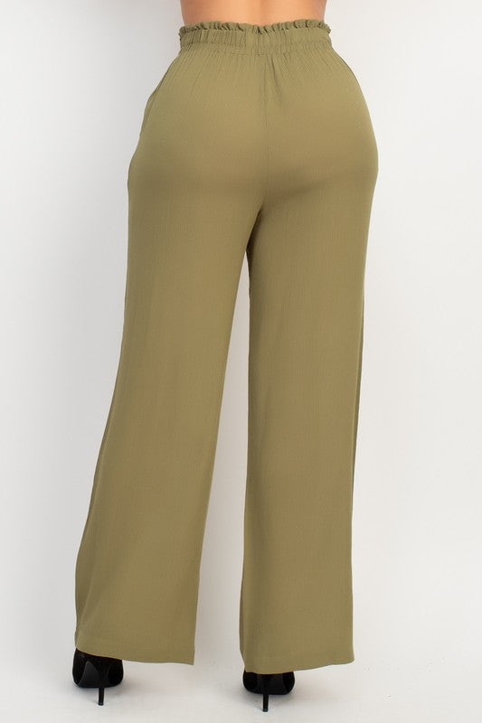 P 752 - Wide Leg Paperbag Pants