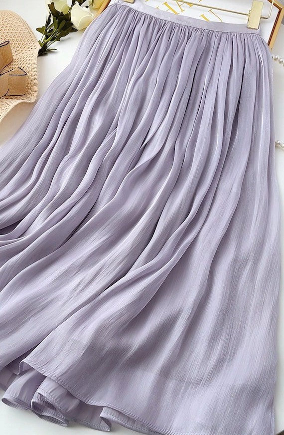 SKT 1053 - Mid Length A-Line Skirt