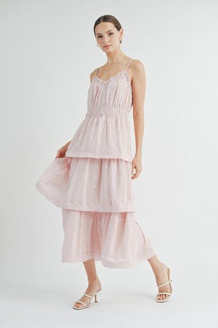 LD 636 - Tiered Ruffled Maxi Dress