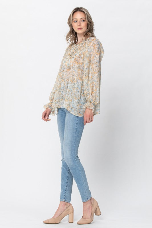 DT 1652 - Floral Print Top
