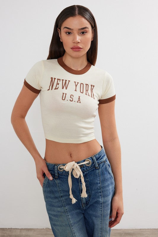 CT 2767 - Printed Cotton Crop Top