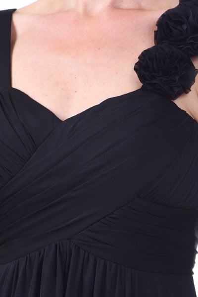LD 565 - Single Shoulder Detail Layered Evening Dress