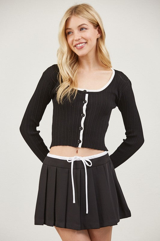 CT 2714 - Color Block Long Sleeve Top