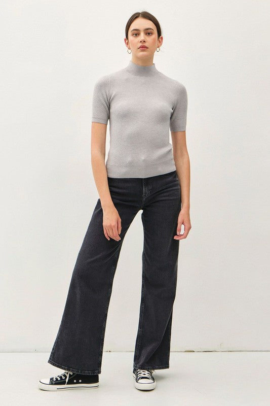 SWT 018 - Short Sleeve Knit Sweater