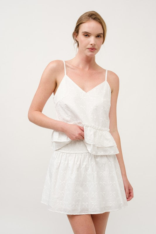 SET 045 - Elastic Eyelet Skirt