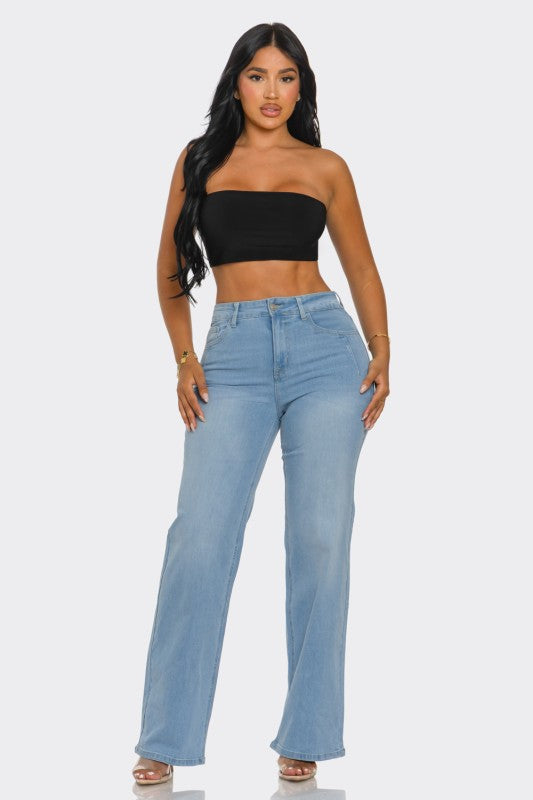 P 816 - Wide Leg Fitted Jeans