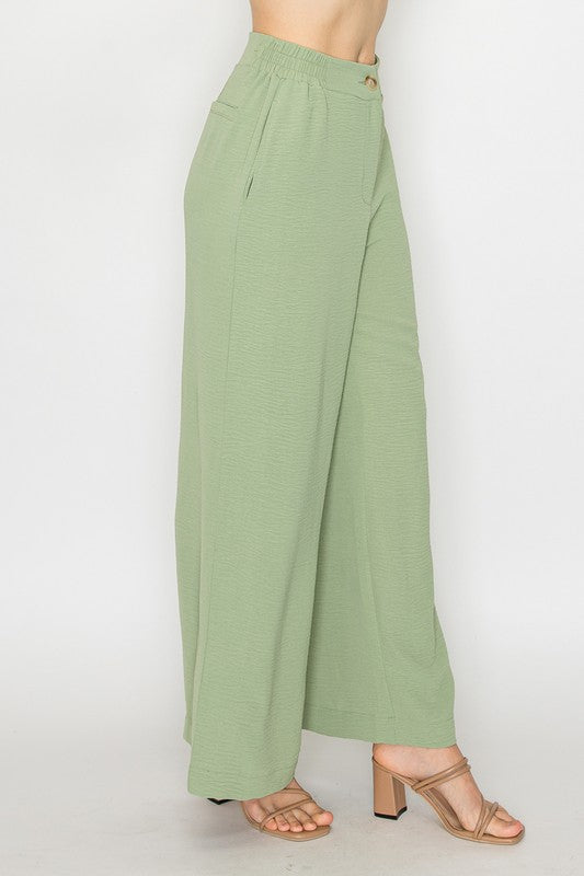 SET 021 - Wide Leg Pocketed Pants