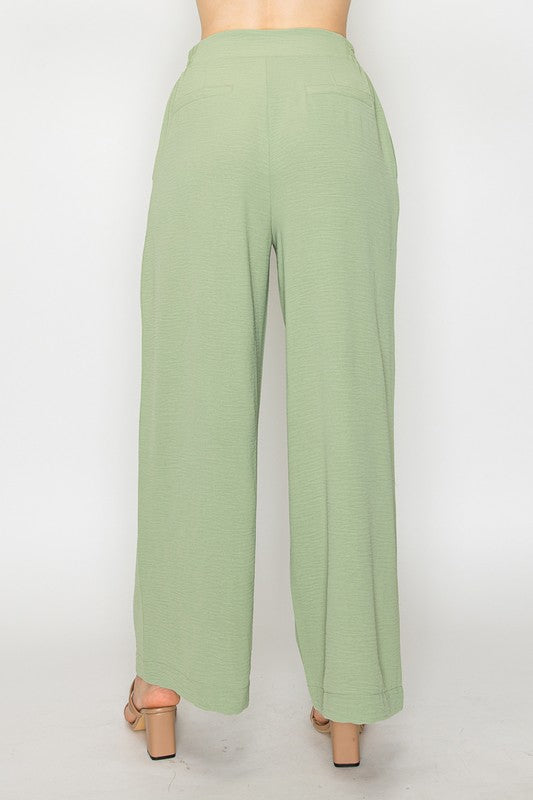 SET 021 - Wide Leg Pocketed Pants