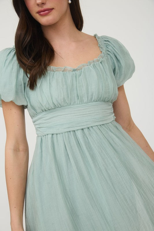 CD 3713 - Ruffle Lace Mini Dress