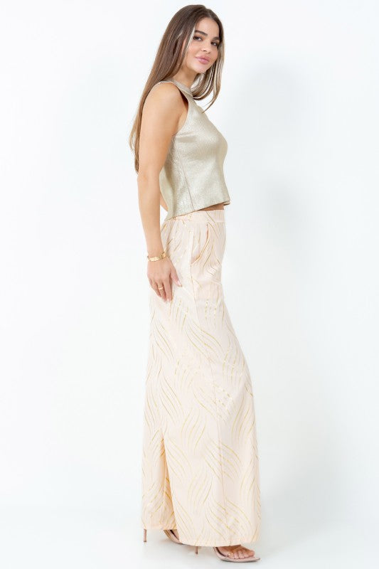 P 788 - Striped Wide Leg Pants