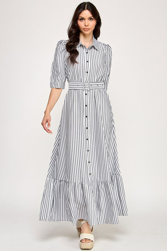LD 616 - Striped Maxi Dress