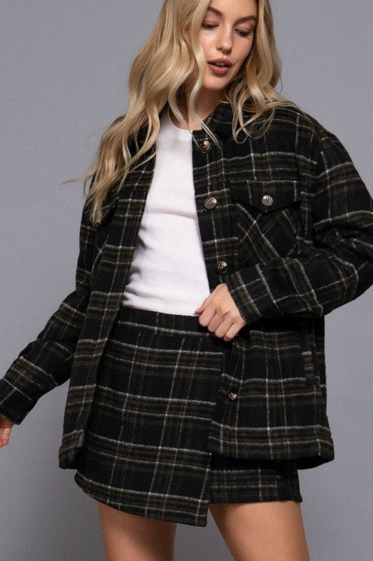 SHT 180 - Plaid Wrap Skort