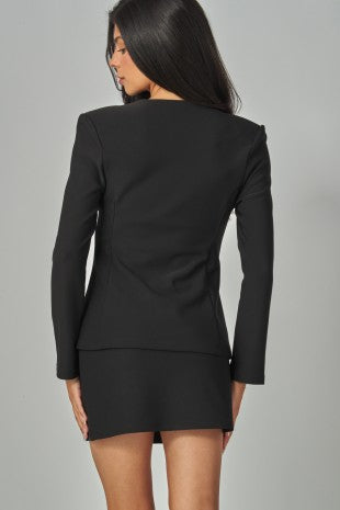 SET 068 - V Neck Slim Fit Blazer