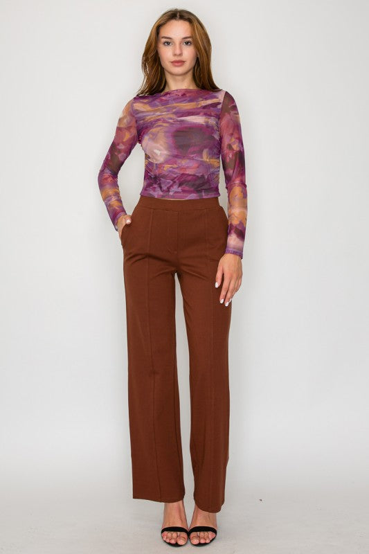 DT 1812 - Tie Dye Mesh Top