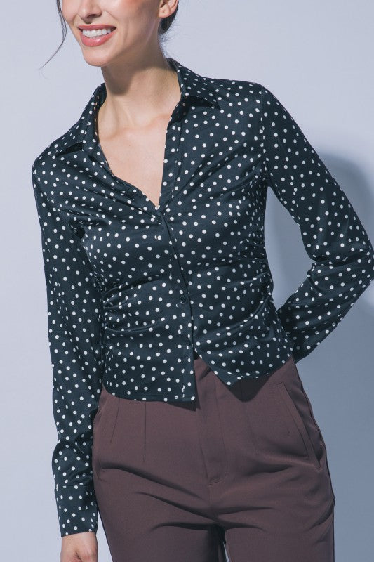 DT 1849 - Long Sleeve Satin Shirt