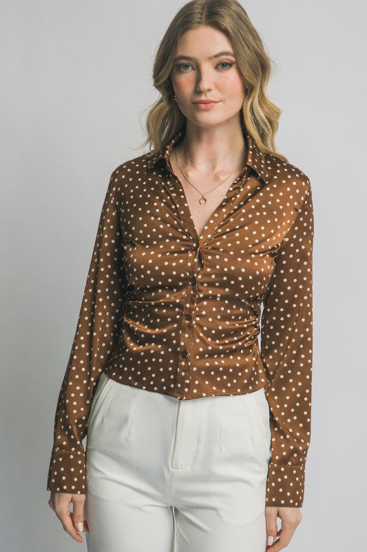 DT 1849 - Long Sleeve Satin Shirt