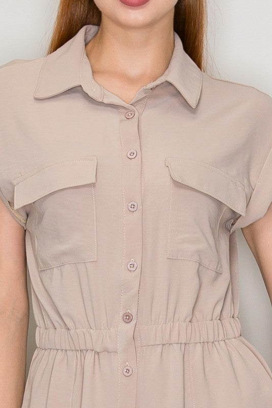 JS 128 - Elastic Wide Leg Jumpsuit