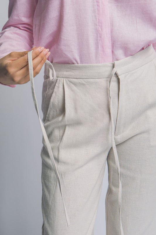 P 811 - Wide Leg Linen Trousers