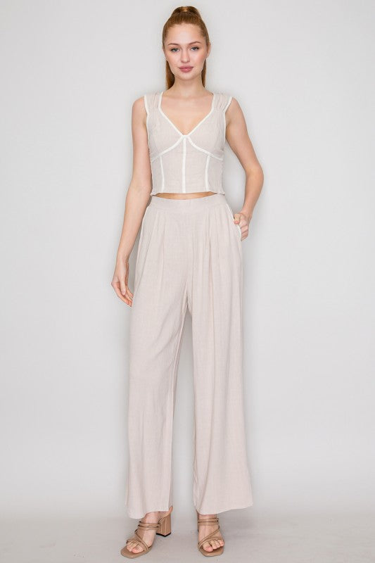 SET 024 - Contrast Smock Top