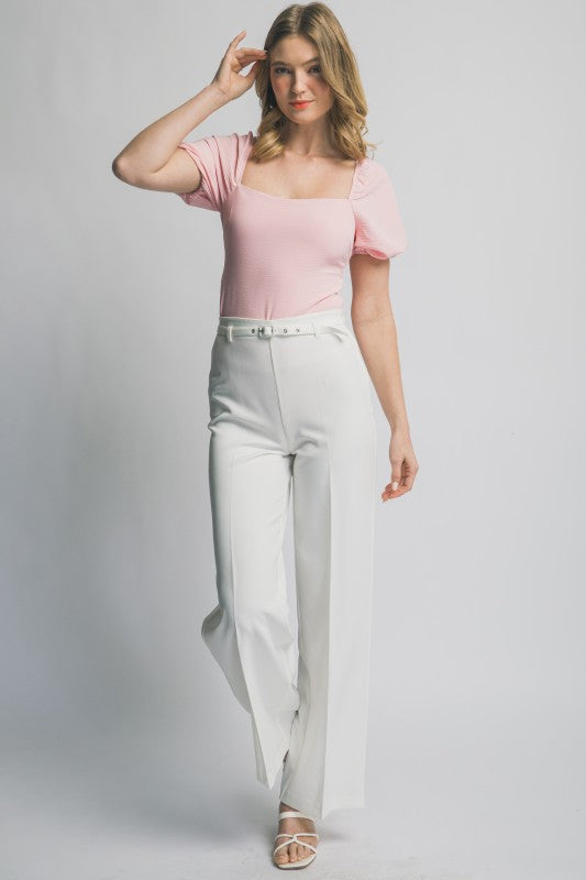 P 813 - High Waist Wide Leg Slacks