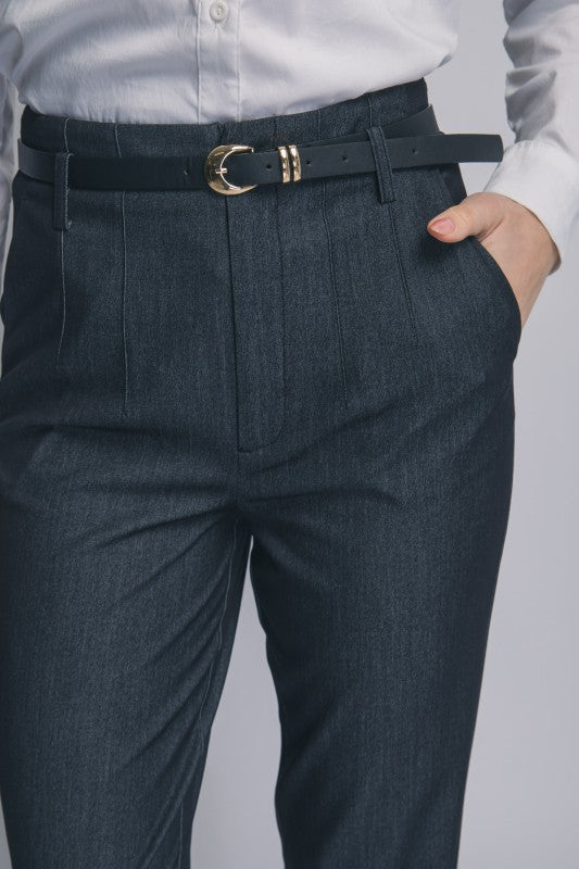 P 815 - Belted Cropped Trousers