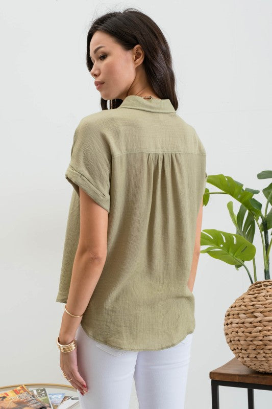 CT 2818 - Cuffed Sleeve Polo Shirt