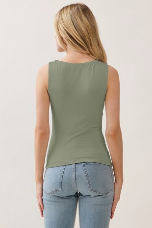CT 2877 - Double Layer Scoop Neck Tank Top