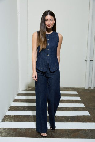 SET 065 - High Waist Wide Leg Jeans