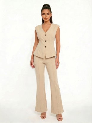 DT 1937 - Cap Sleeve V-Neck Top