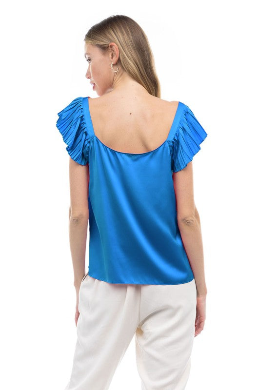 CT 2804 - Flowy Sleeve Satin Blouse