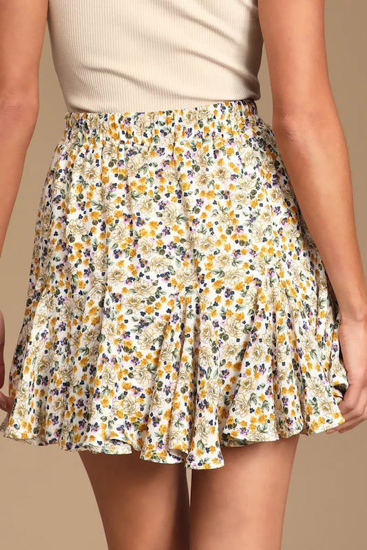 SKT 1042 - Ruffle Mini Skirt
