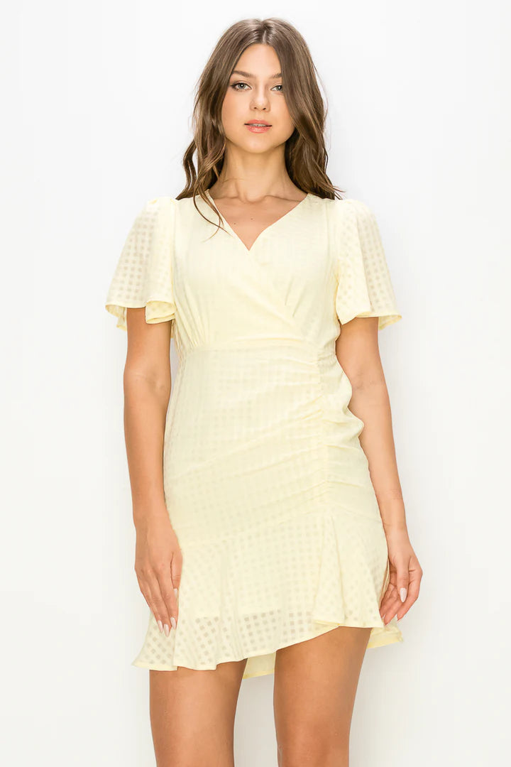 CD 3727 - Flutter Sleeve Mini Dress