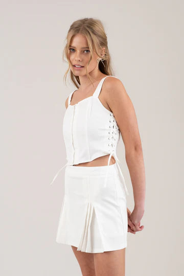 SKT 1057 - Pleated Mini Skort
