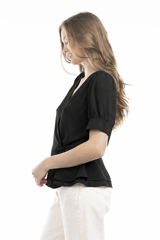 CT 2803 - Short Sleeve Peplum Blouse