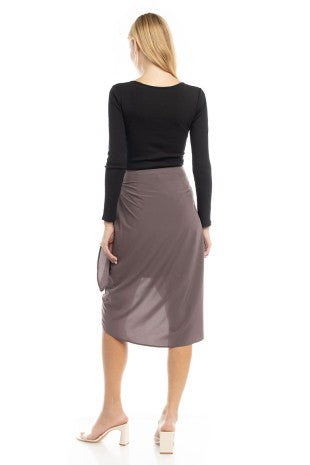 SKT 1075 - Wrap Midi Skirt