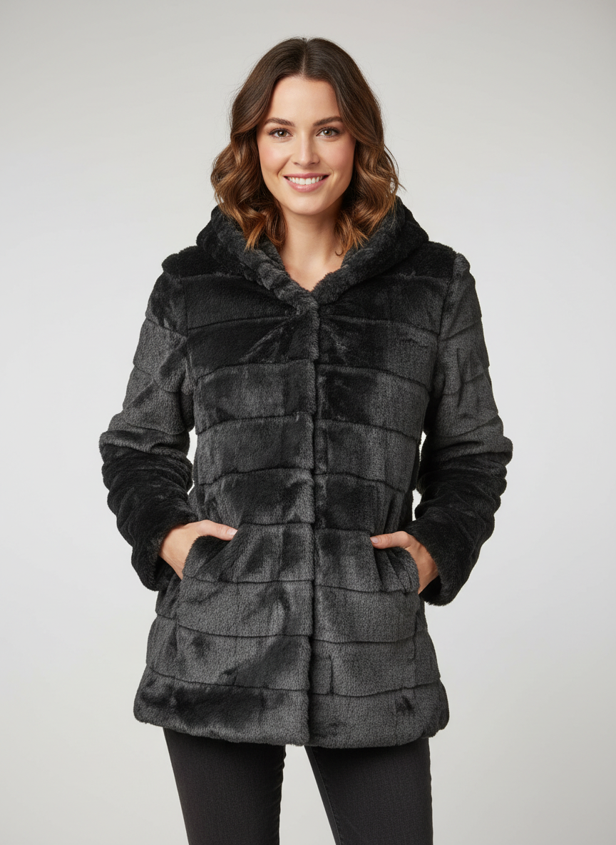 JCT 025 - Button Down Fur Coat