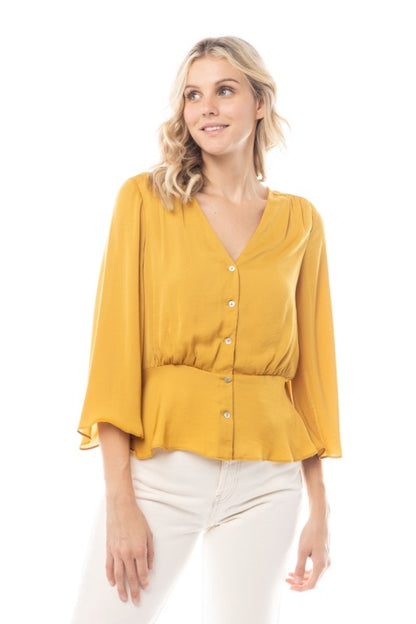 CT 2747 - Sleeve Neck Peplum