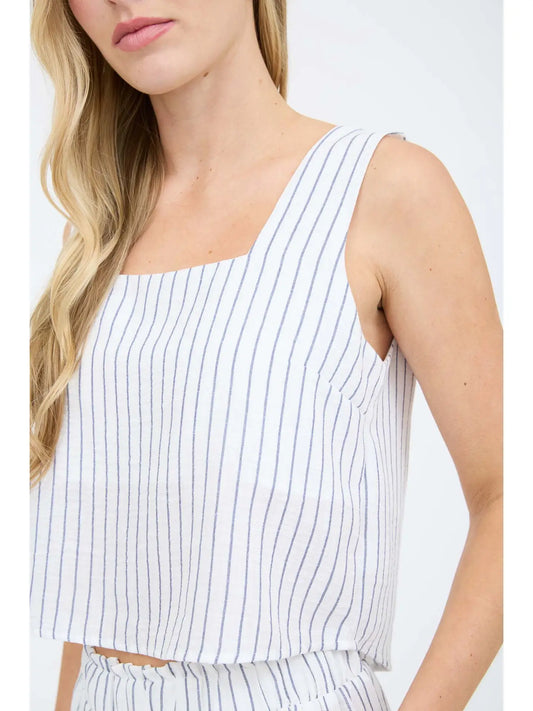 SET 060 - Sleeveless Pinstripe Tank