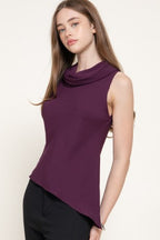 DT 1985 - Asymmetrical Cowl Neck Blouse