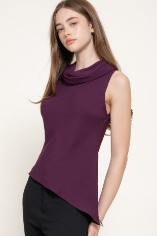 DT 1985 - Asymmetrical Cowl Neck Blouse
