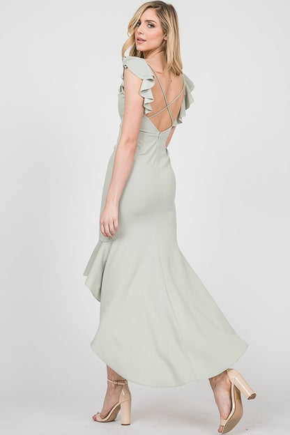 CD 3622 - Hi-Low Fishtail Dress