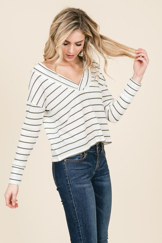 CT 2777 - Off Shoulder Knit Top