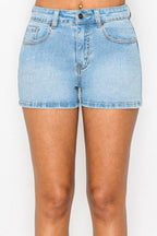 SHT 195 - Clean Hem Denim Shorts