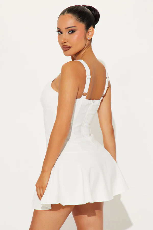 DD 1370 - Flared Corset Mini Dress